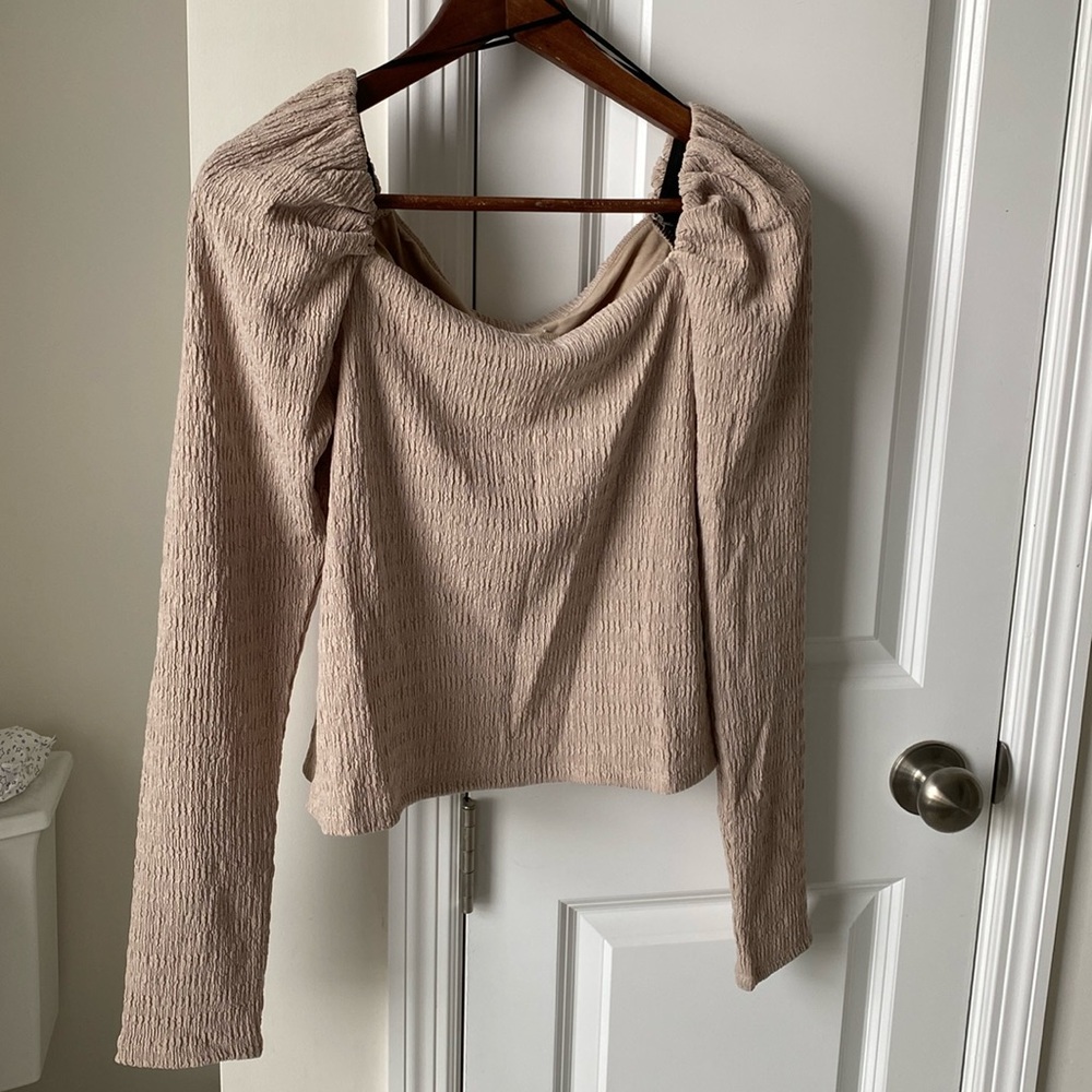 H&M Square Neck Long Sleeve Shirt
